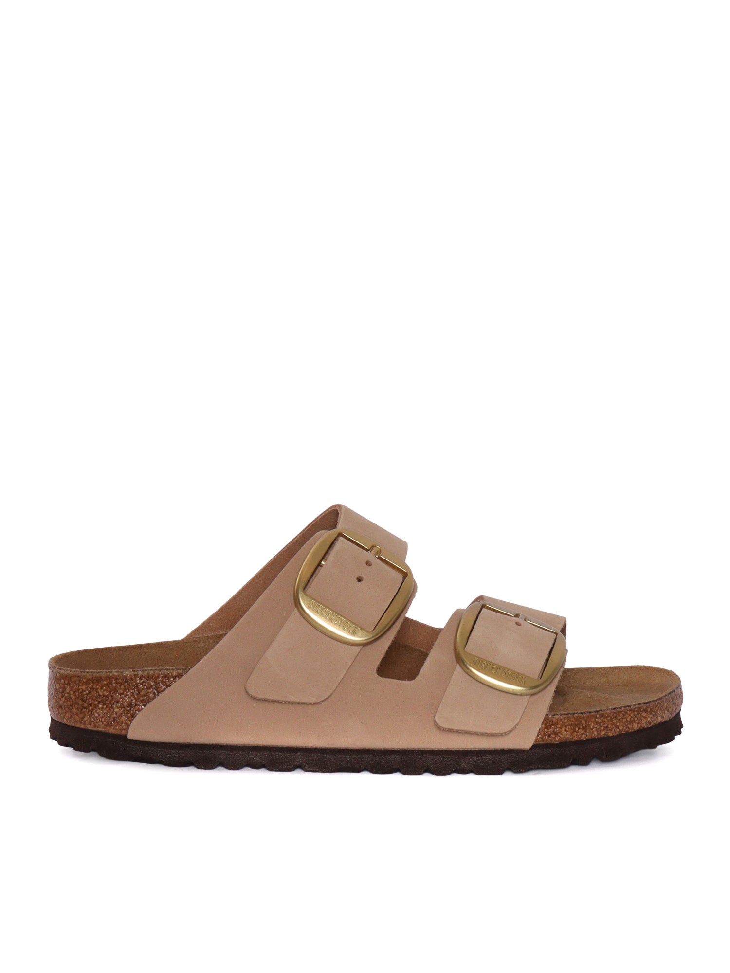 Arizona Big Buckle sandcastle, Nubuck Leather Beige Sole In Eva Sandal