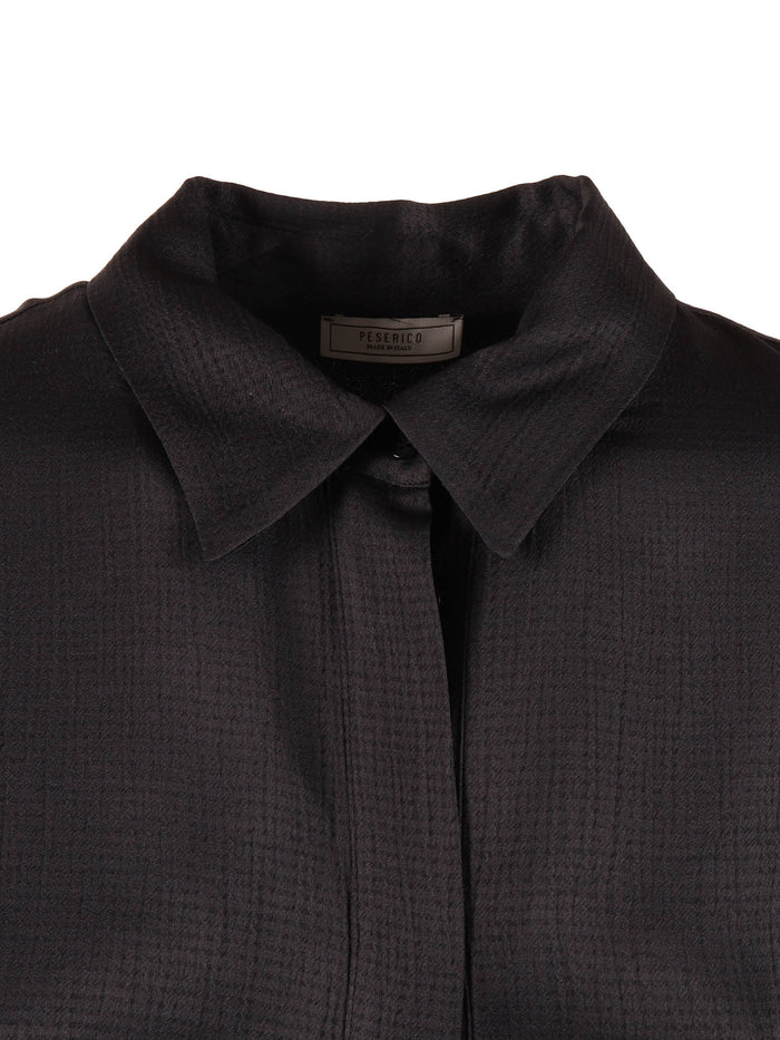 BLOUSE Blue Acetate Viscose Shirt