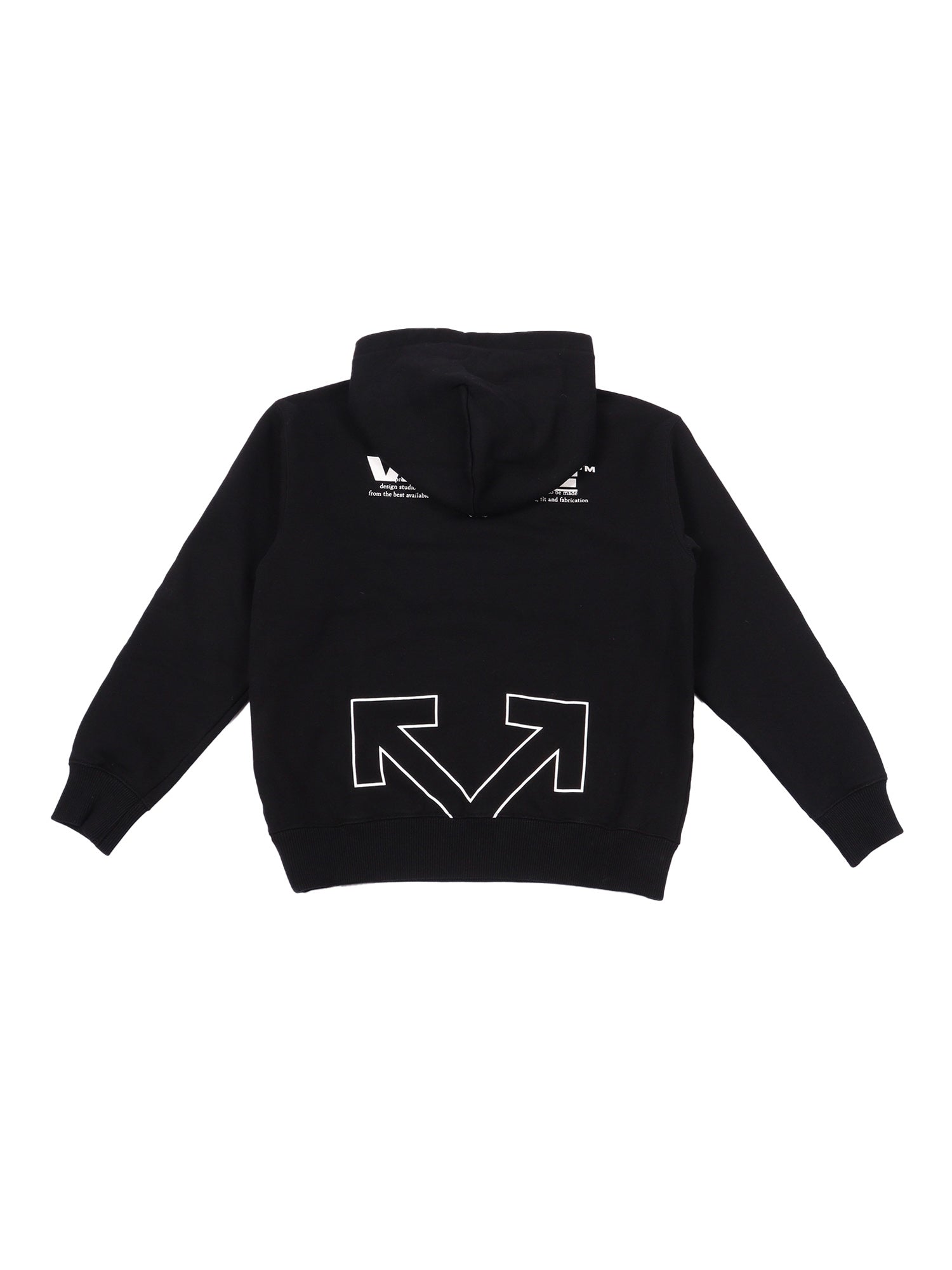 Type Logo Hoodie Black - White Sweatshirt