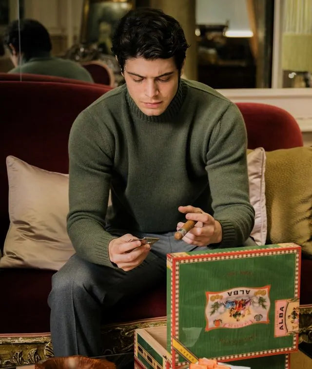 Turtleneck Cashmere Sweater Winnipeg Olive Knitwear
