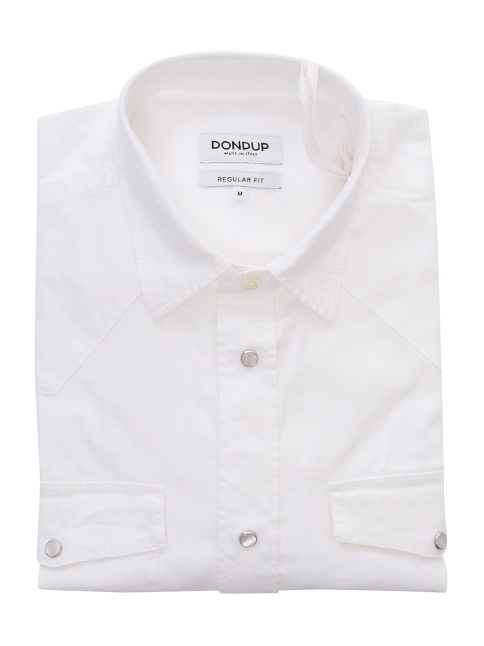 White shirt with pocket Cotton Elastane
