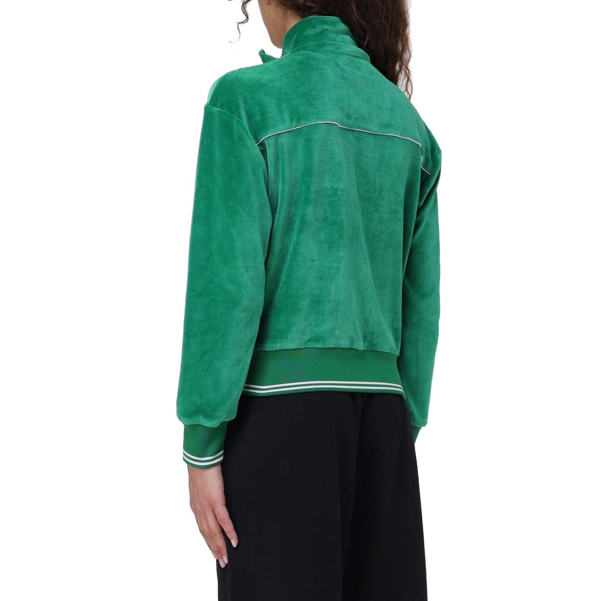 Autry Zipped Sweatshirt Green Cotton Polyamide