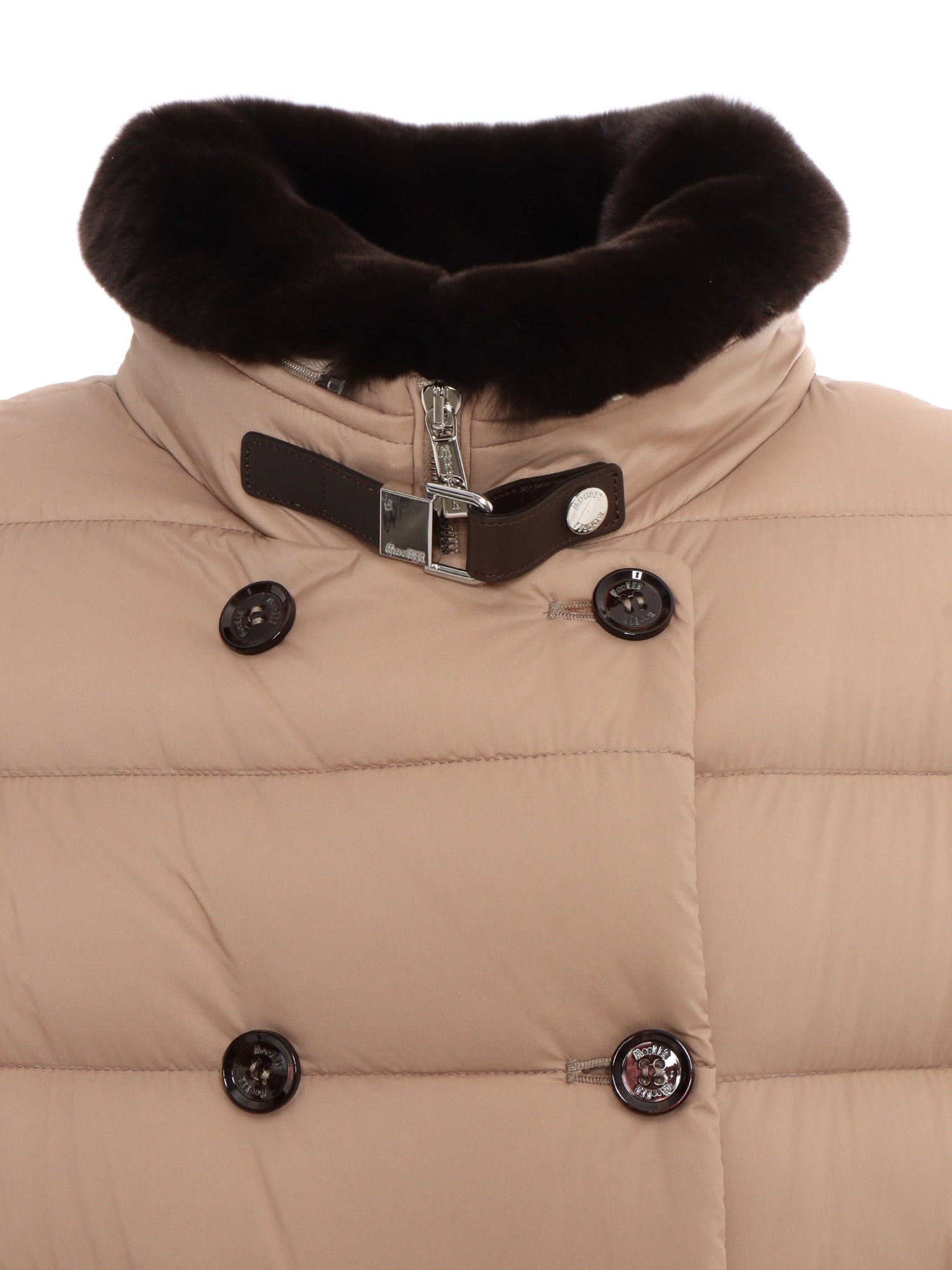 Longan-S3 Down-Jacket Brown Polyamide Polyurethane Long Puffer