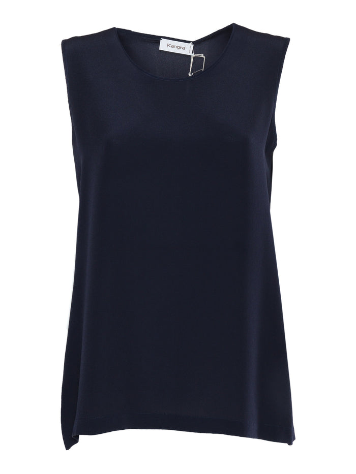 SILK TANK TOP Blue