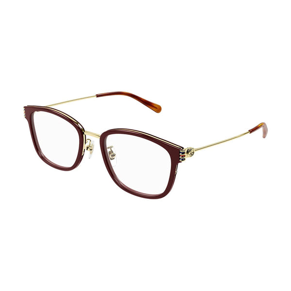 Gucci eyeglasses in burgundy