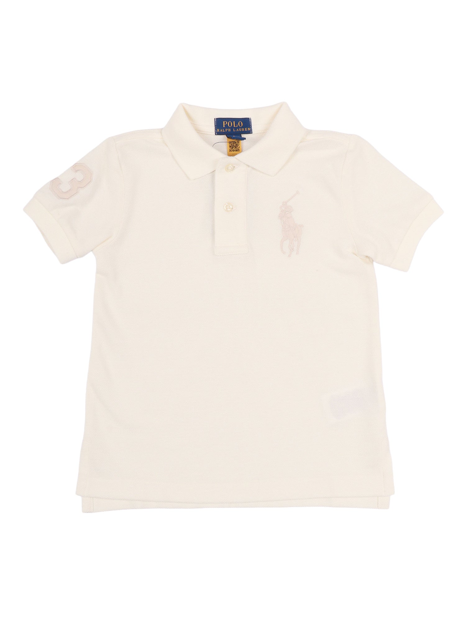 Ss Kc-Tops-Knit White Cotton Short Sleeves Polo