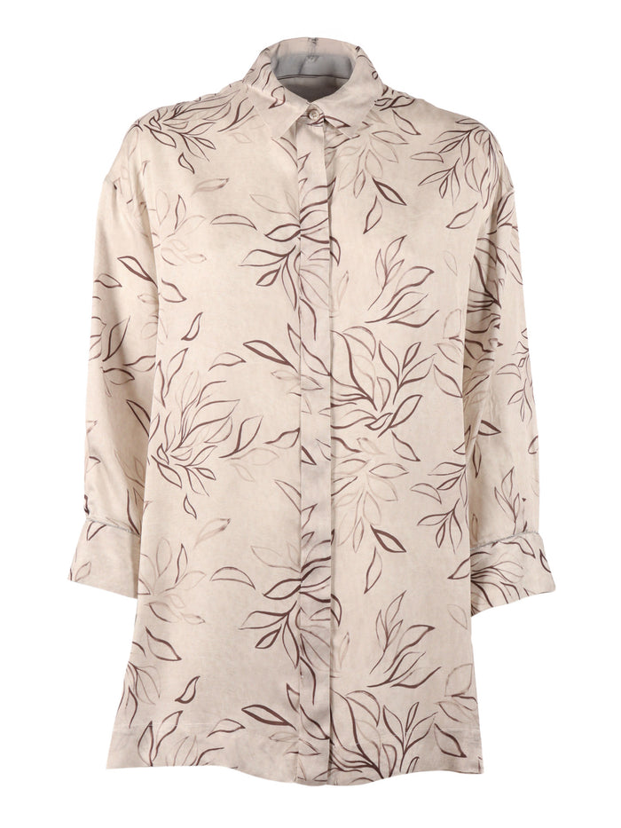BLOUSE Beige Viscose Shirt
