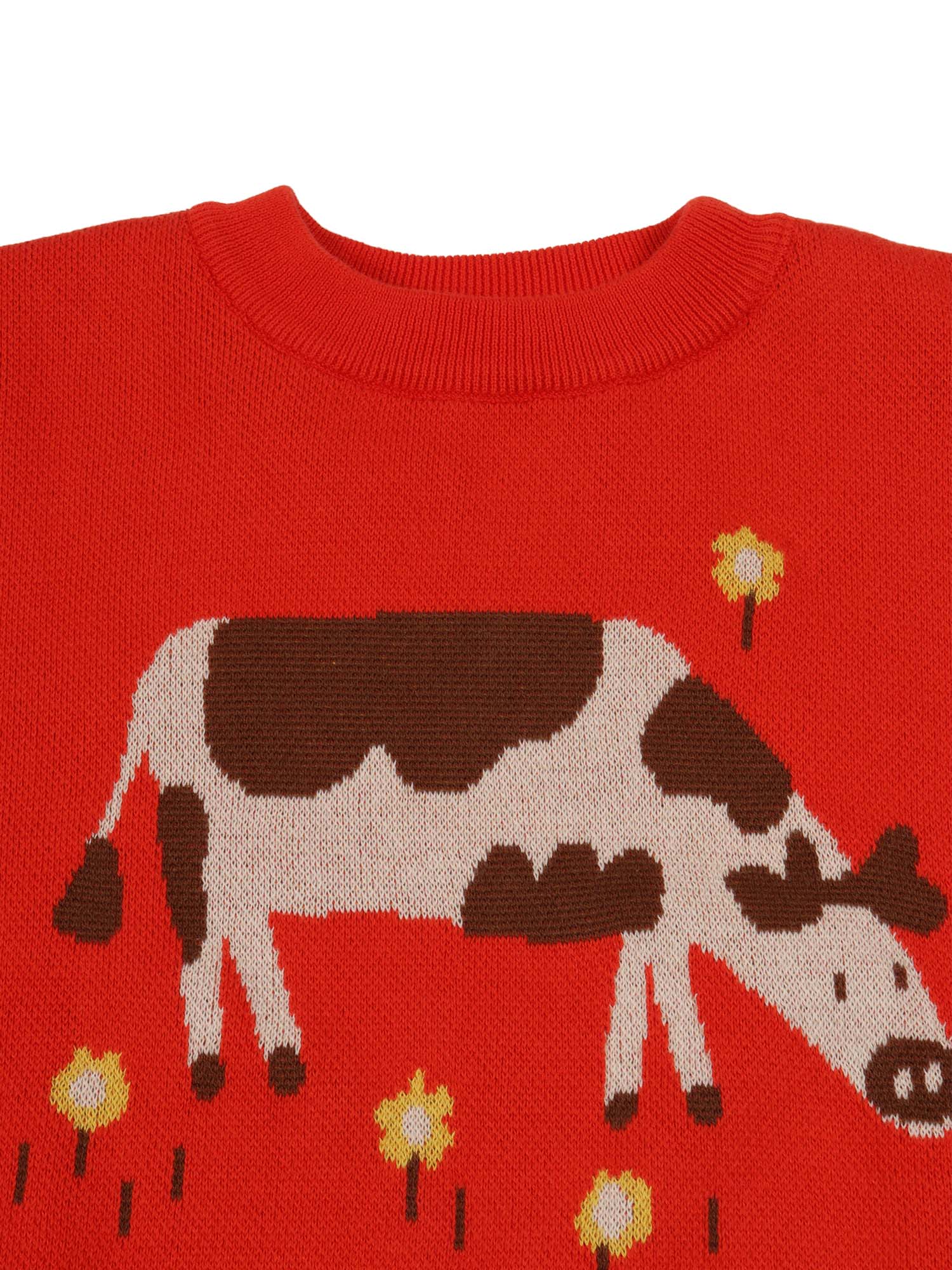 Farm Adventure jumper Red Organic Cotton Crewneck