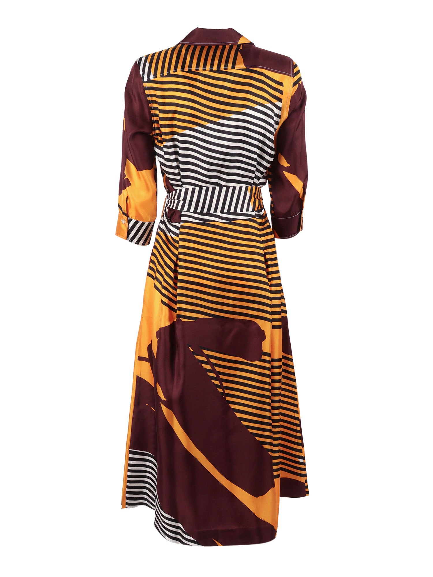 Tangerine Patterned Dress Orange Abiti E Tute Donna