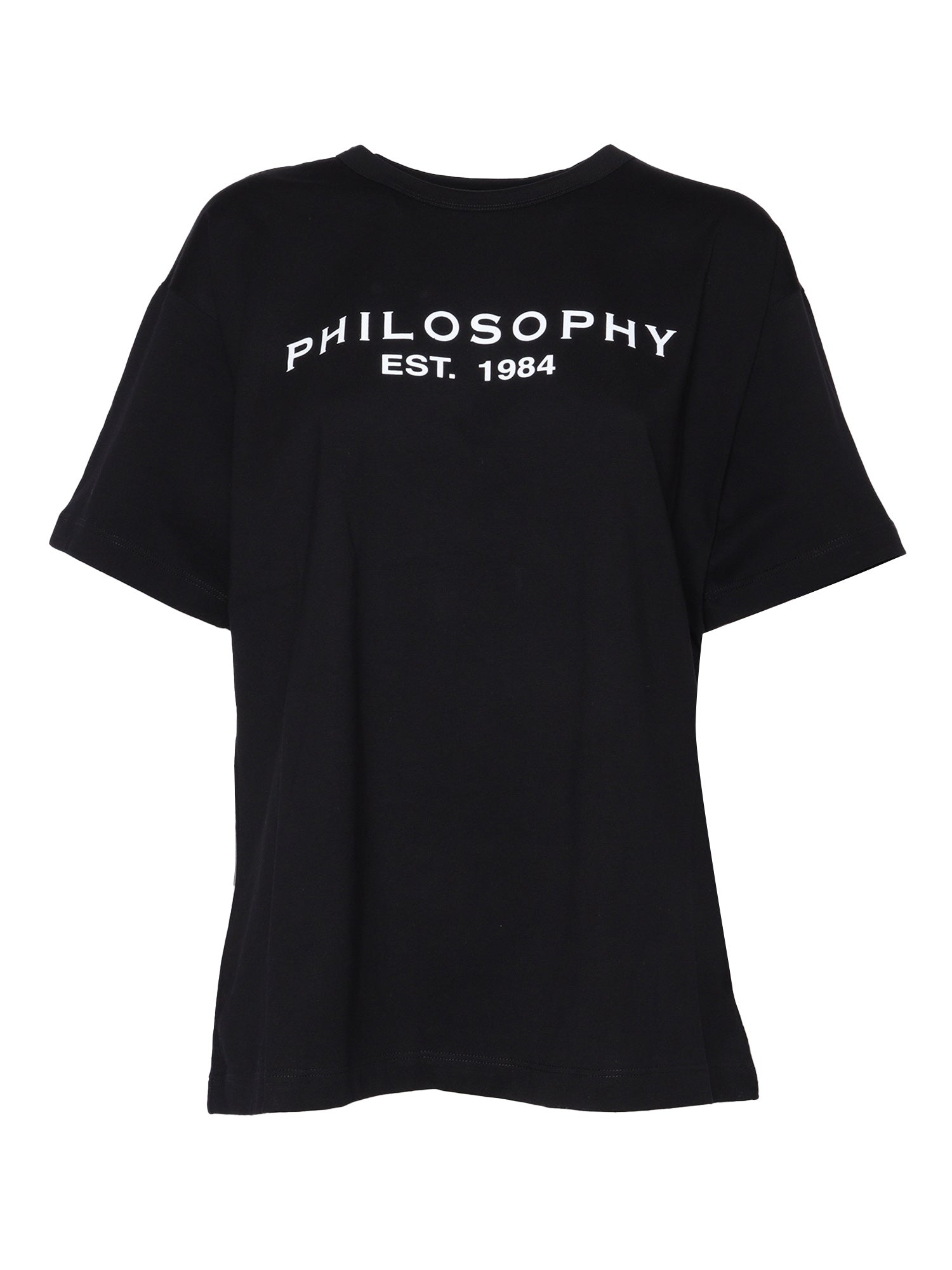 Black t-shirt with logo Cotton Short Sleeves
