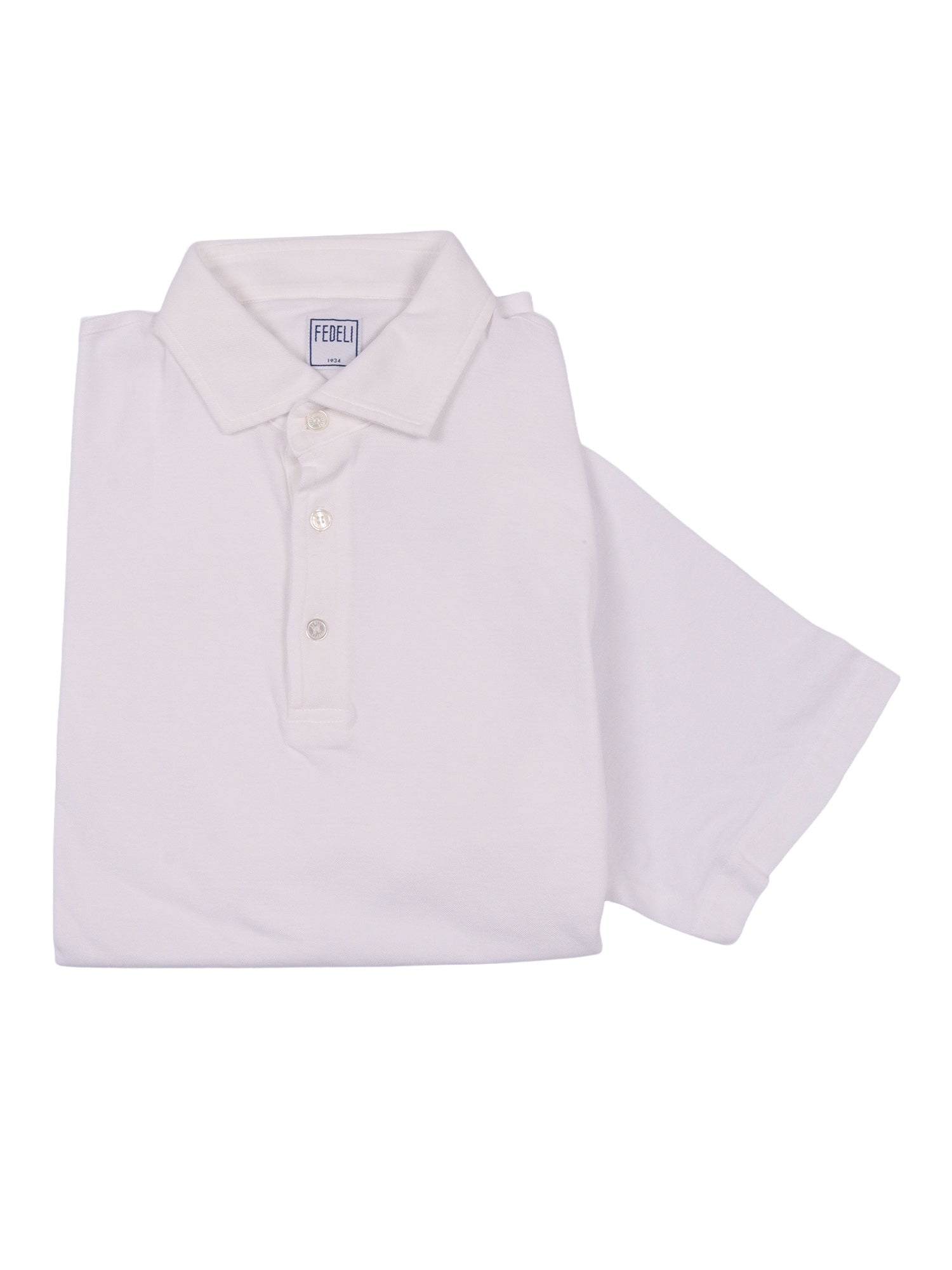 POLO-SHIRT S-S KNITTED MAN White Cotton Polo Shirt