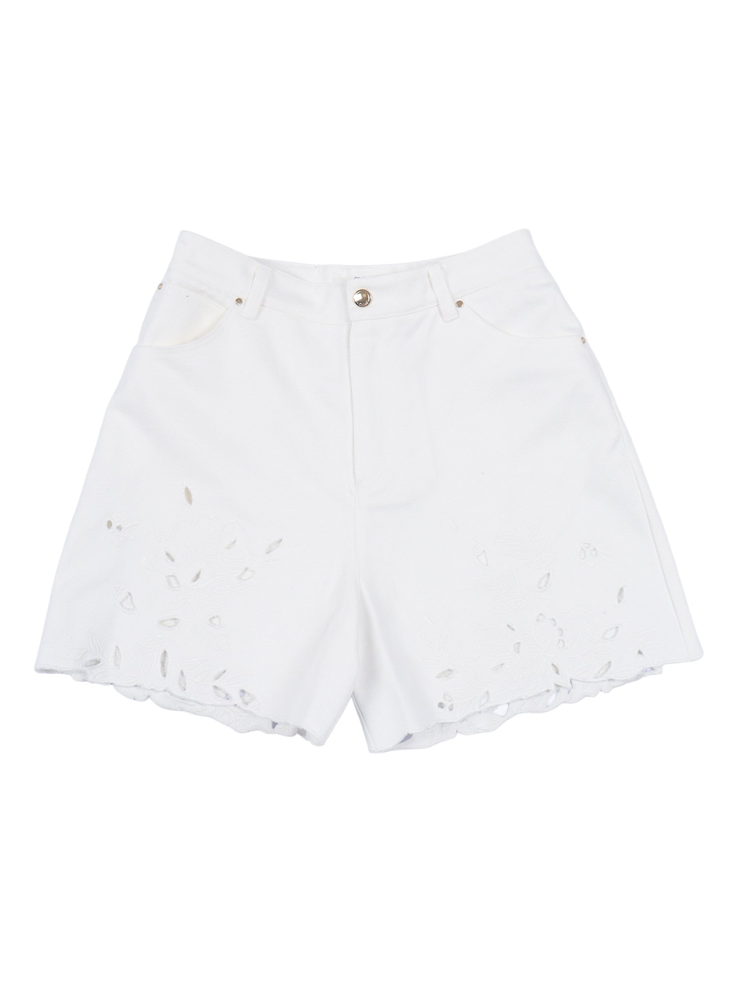 SHORTS White Cotton Fabric 2