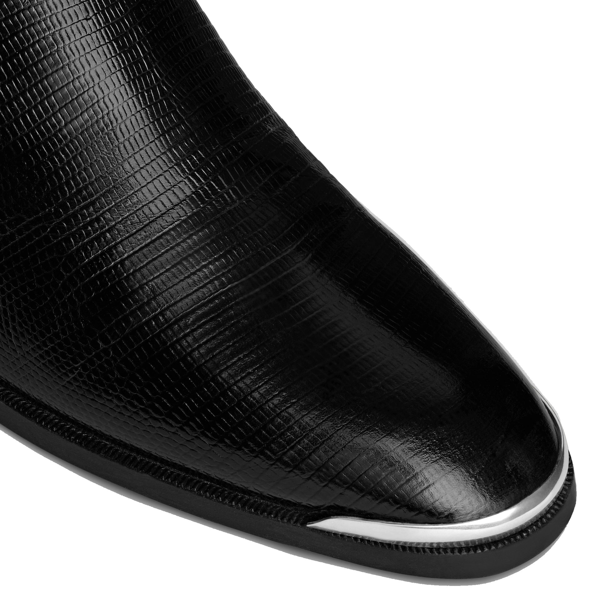 Western Chelsea Isaac Harness Boots Black Calf Leather