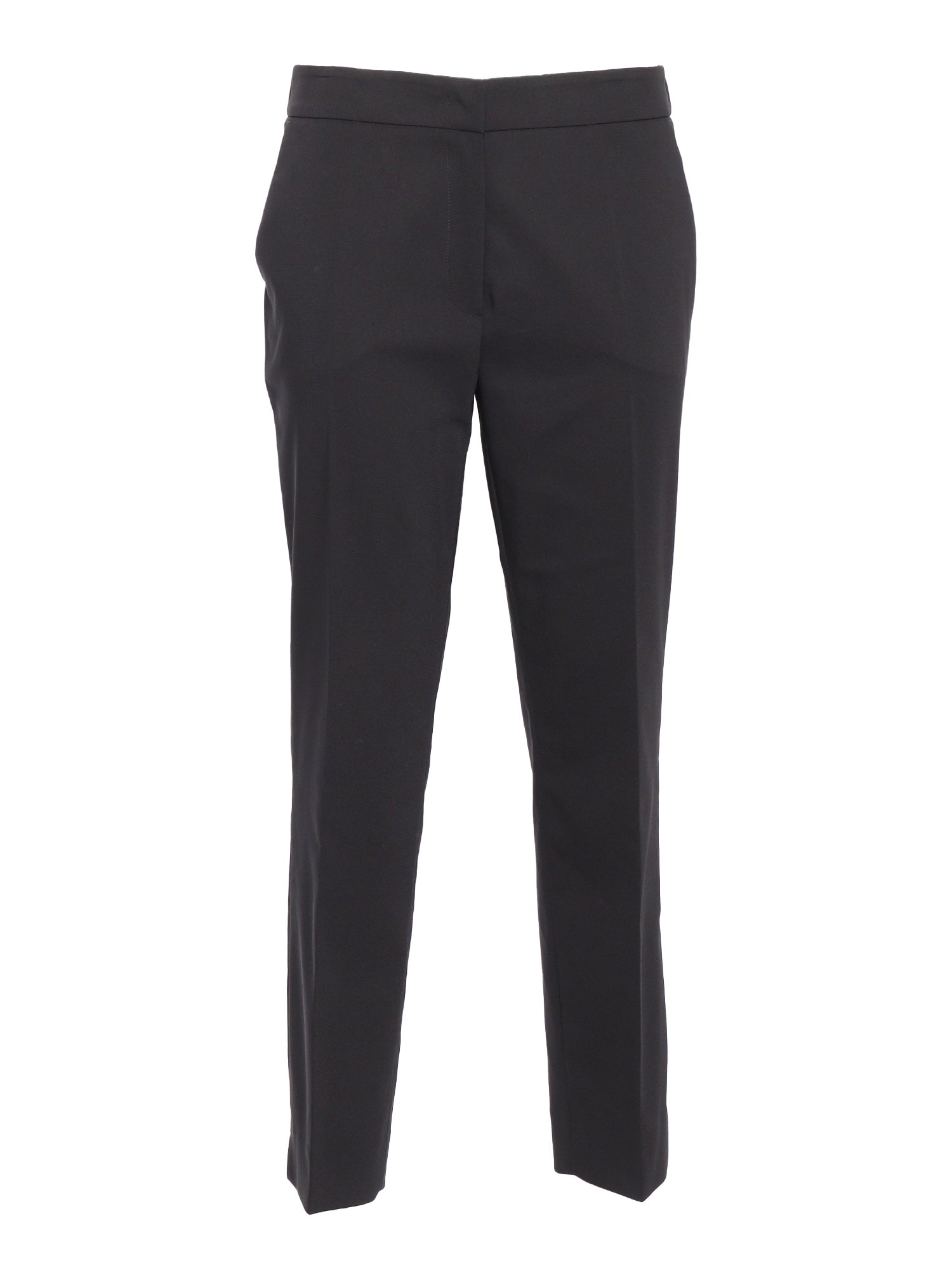 BASIC PANTS Black Cotton Polyester Elastane
