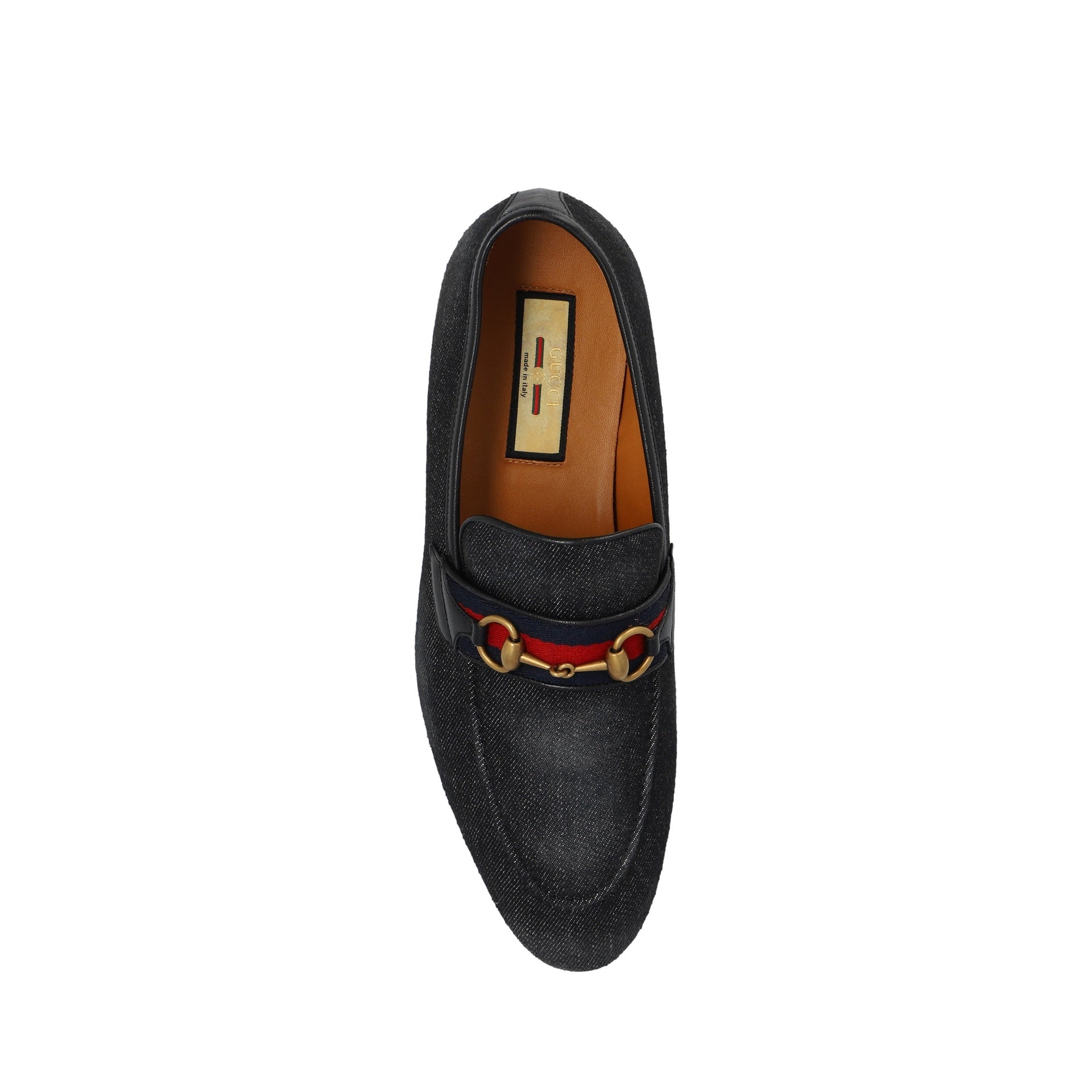 Denim Loafers Black Fabric