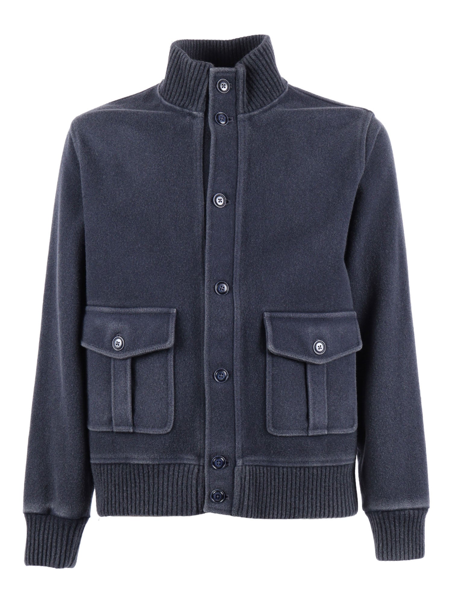 Pilot J.g.dyed Wv Blue Single Breasted Coat