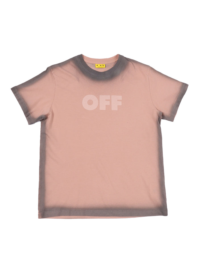 Garment Dyed Spray Tee S-S Rose Pink - S Cotton Rib Details Short Sleeves T-shirt