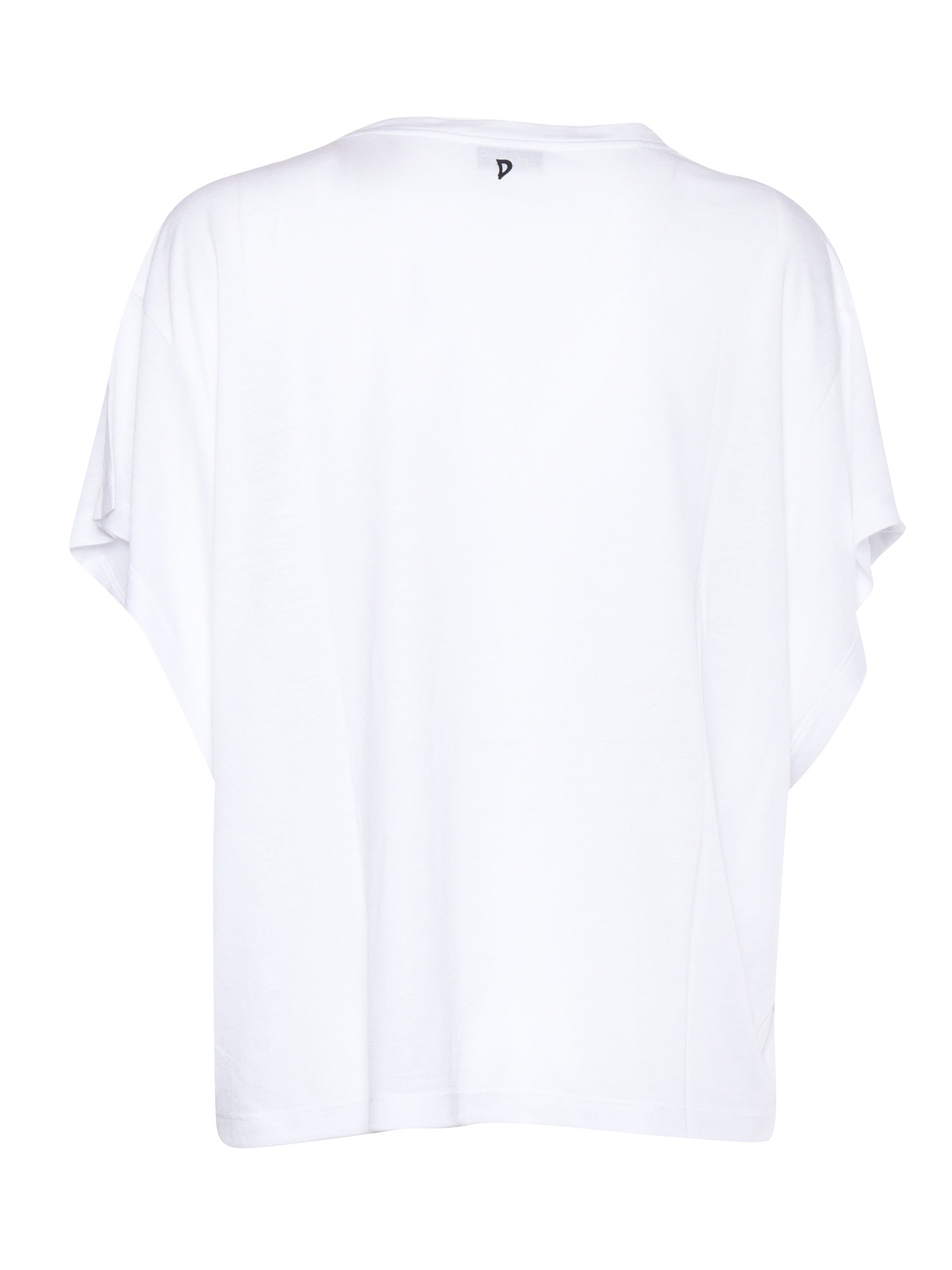 V NECK SWEATER White Modal Silk