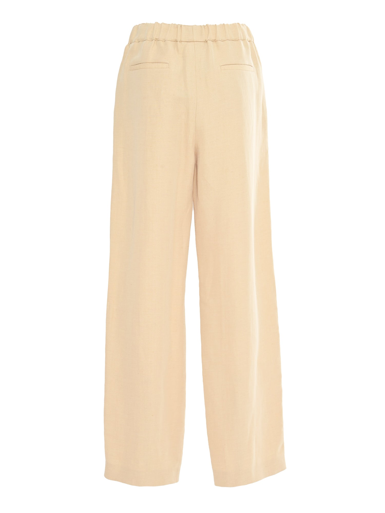 VISCOSE LINEN JOGGING TROUSERS Beige Pant