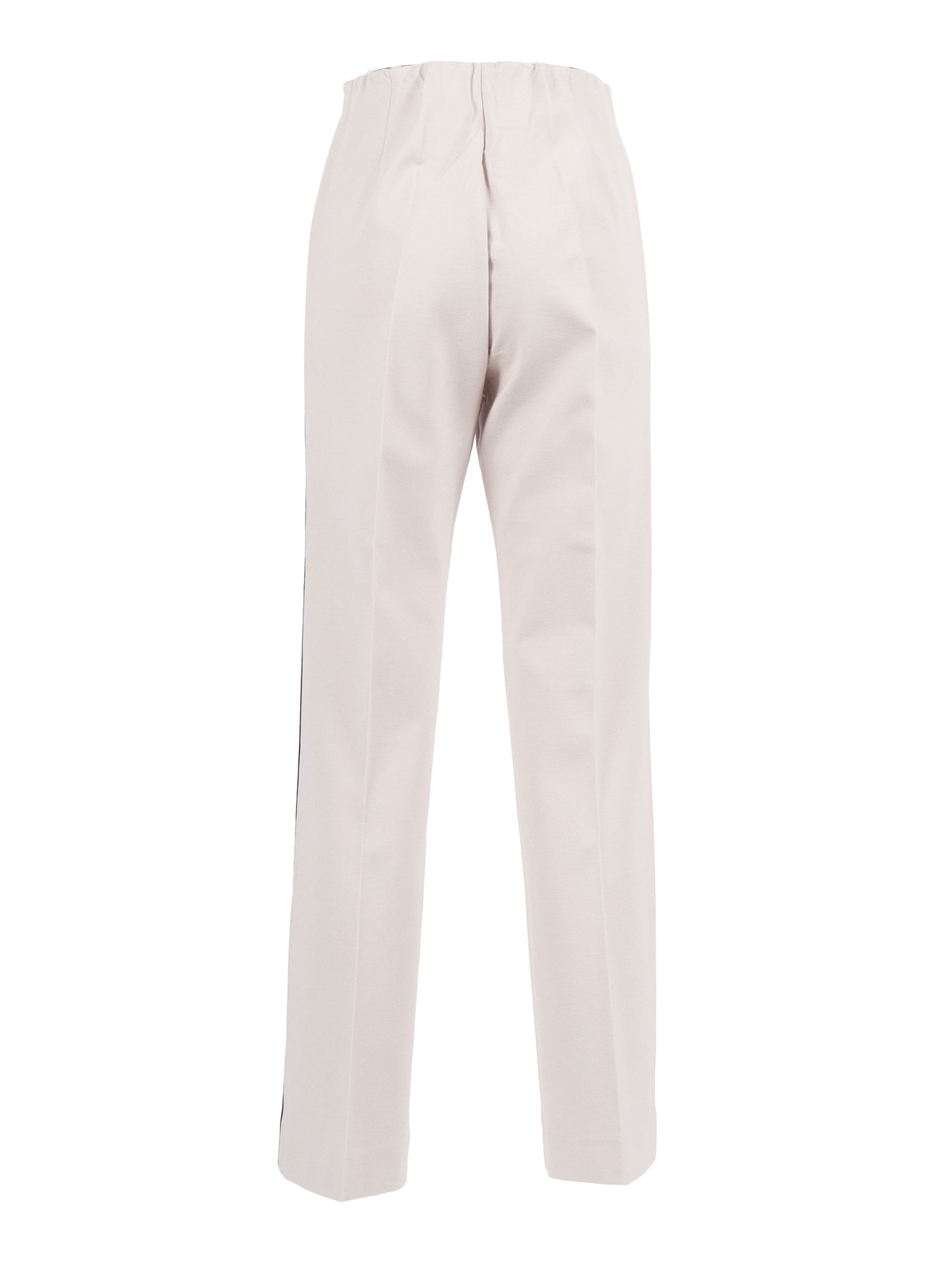 Flared Pants Beige Viscose Nylon Elastane