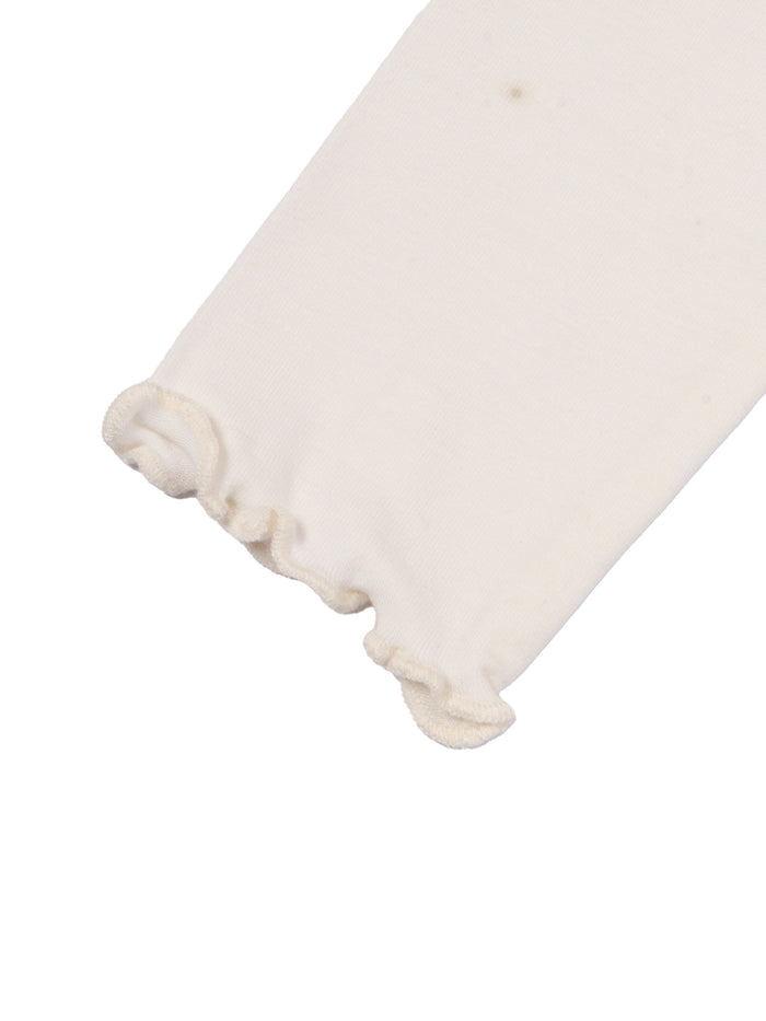 T-Shirt-Top White Modal Cotton Elastane Short Sleeves T-shirt