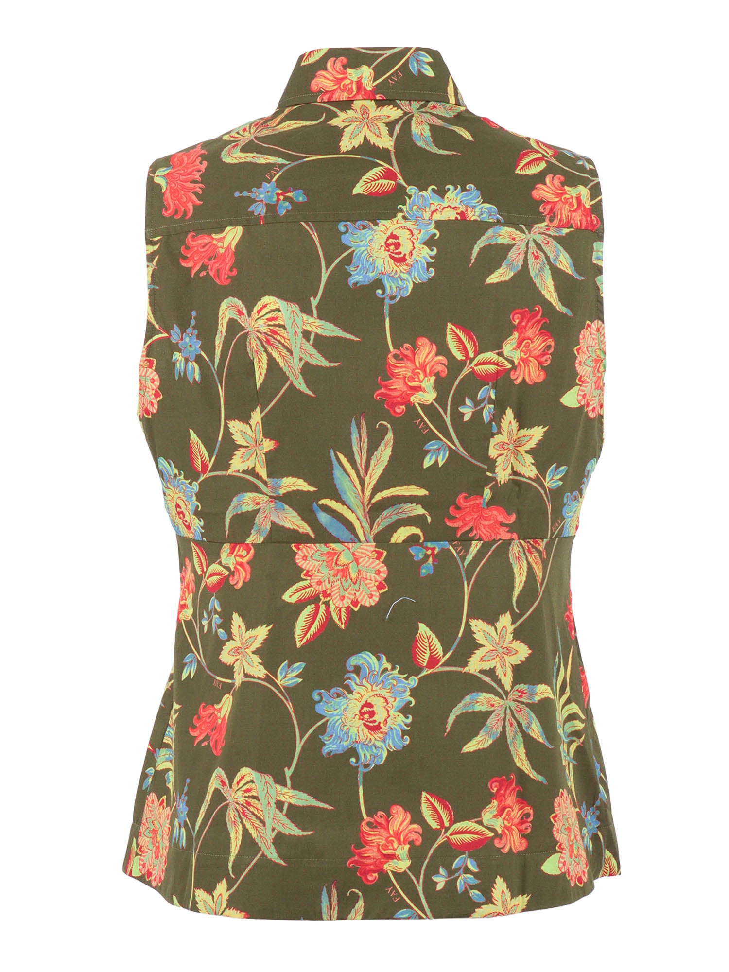 SLEEVELESS SHIRT Green Cotton