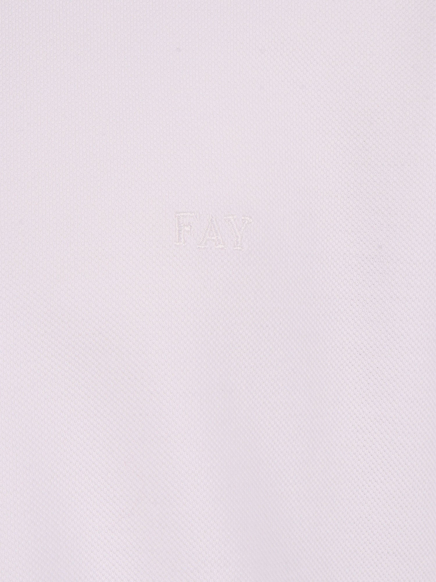 FAY PIQUET TINTO FROSTED T-SHIRT White Cotton Short Sleeves