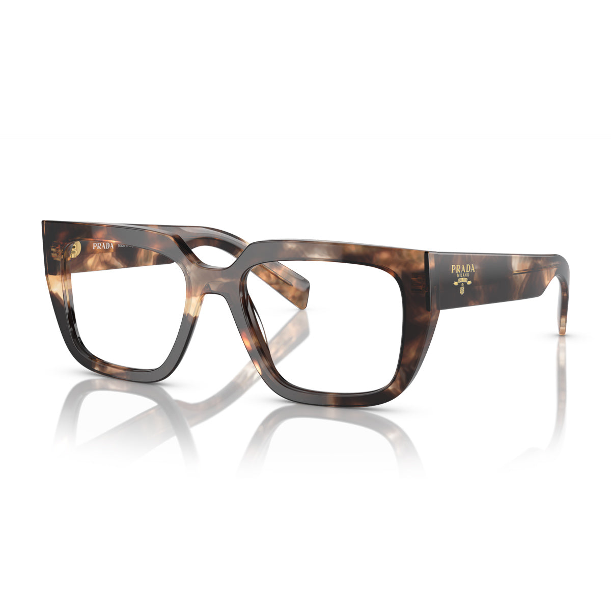 Prada PR A03V 14P1O1 Caramello Havana Marrone Acetate Occhiali Da Vista