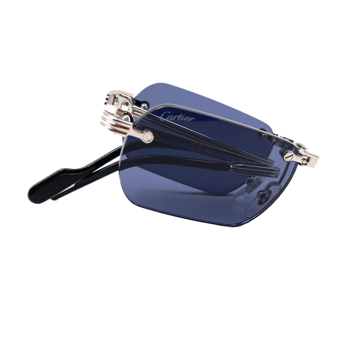 Cartier CT0499S Première de 002 Silver Blue Argento Metal Occhiali Da Sole