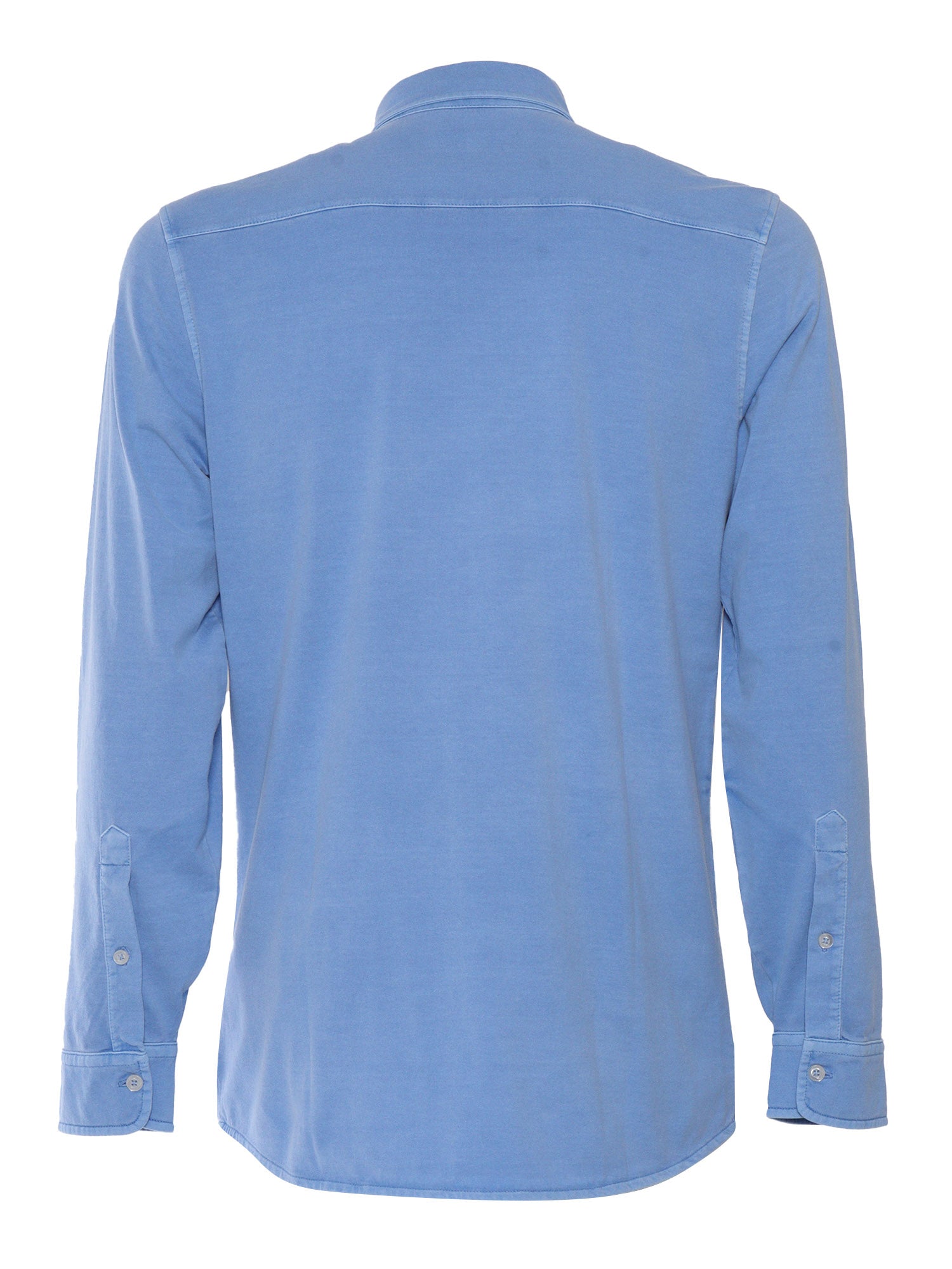 FAY JERSEY TINTO FROSTED SHIRT Light Blue Cotton