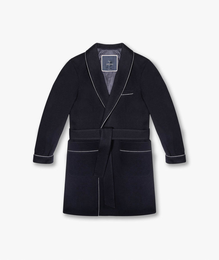 Wool Coat Midnightblue Capo Lungo Industriale