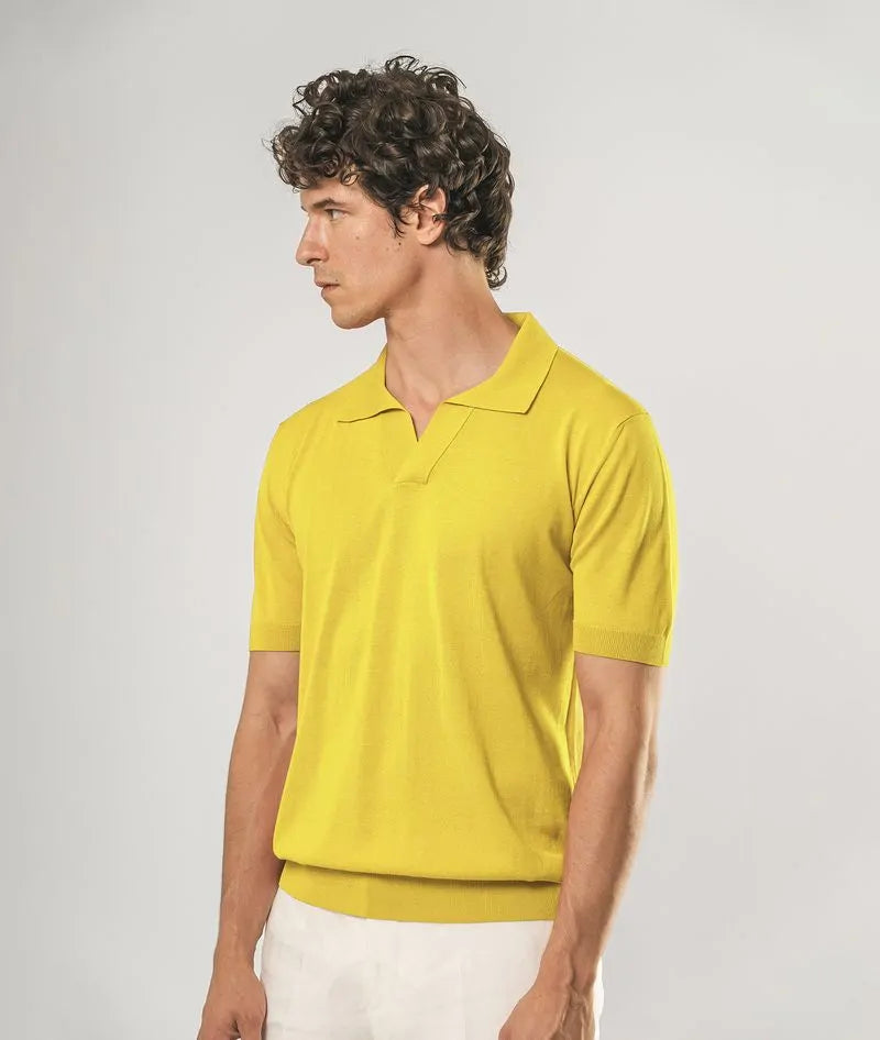 Silk Polo Tulum Black Basic Light Kintwear