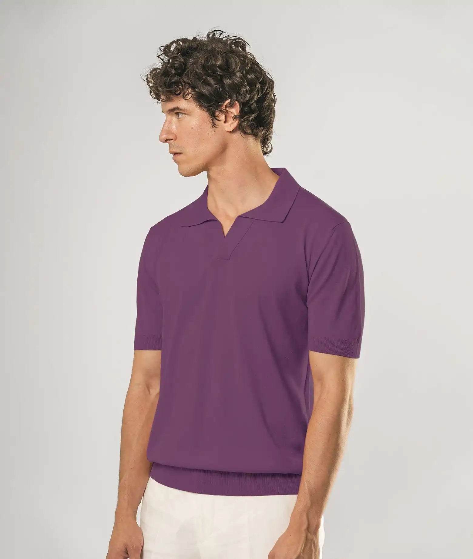 Silk Polo Tulum Black Basic Light Kintwear