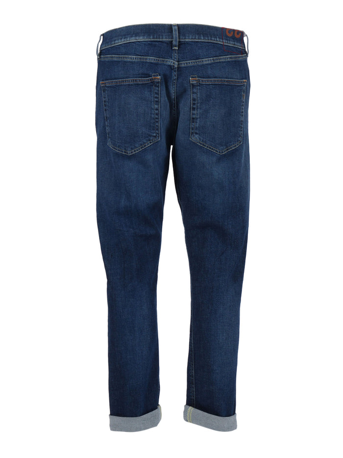 Icon Pants Blue Cotton Elastane Jean