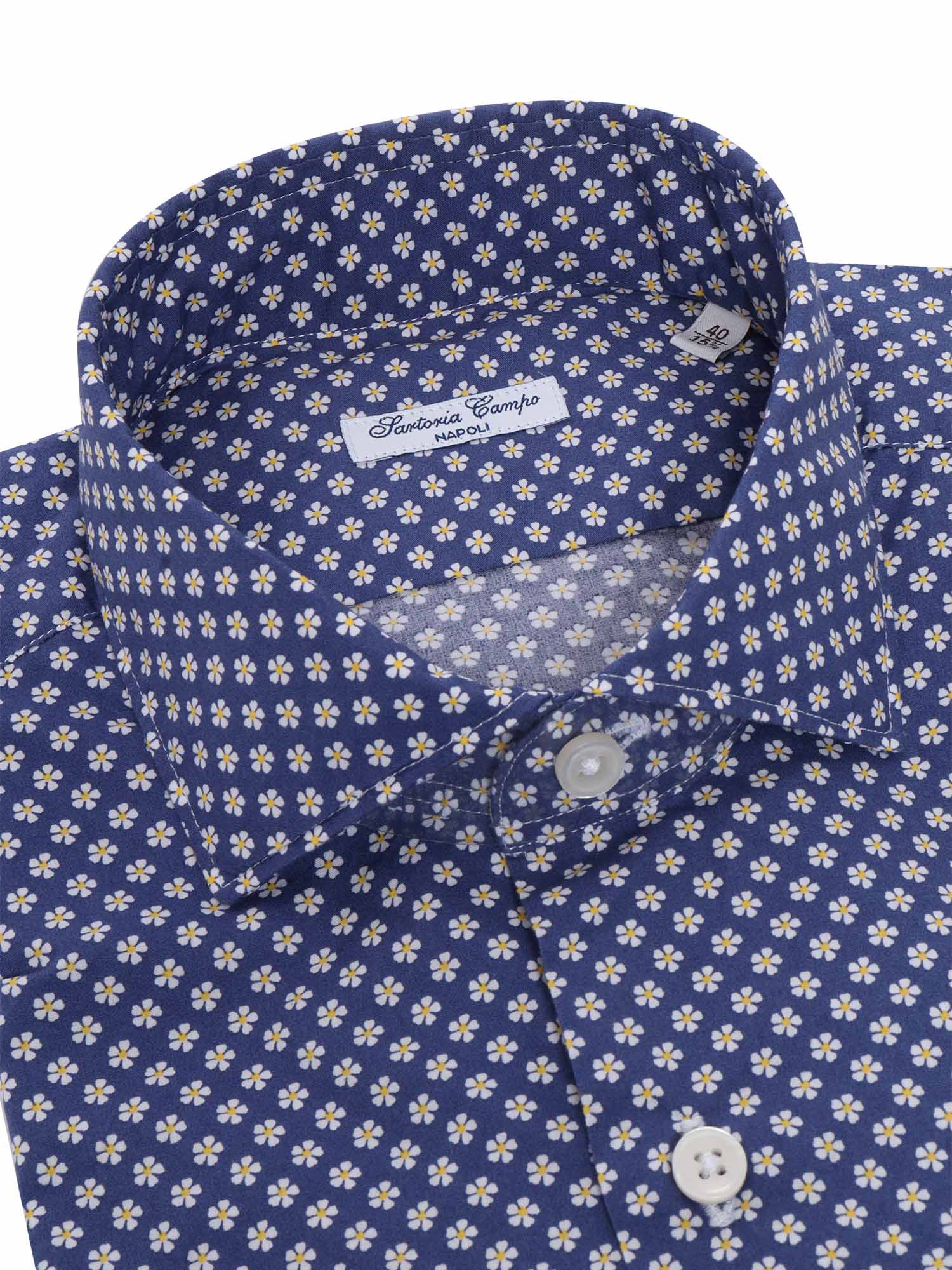 Blue floral shirt Cotton