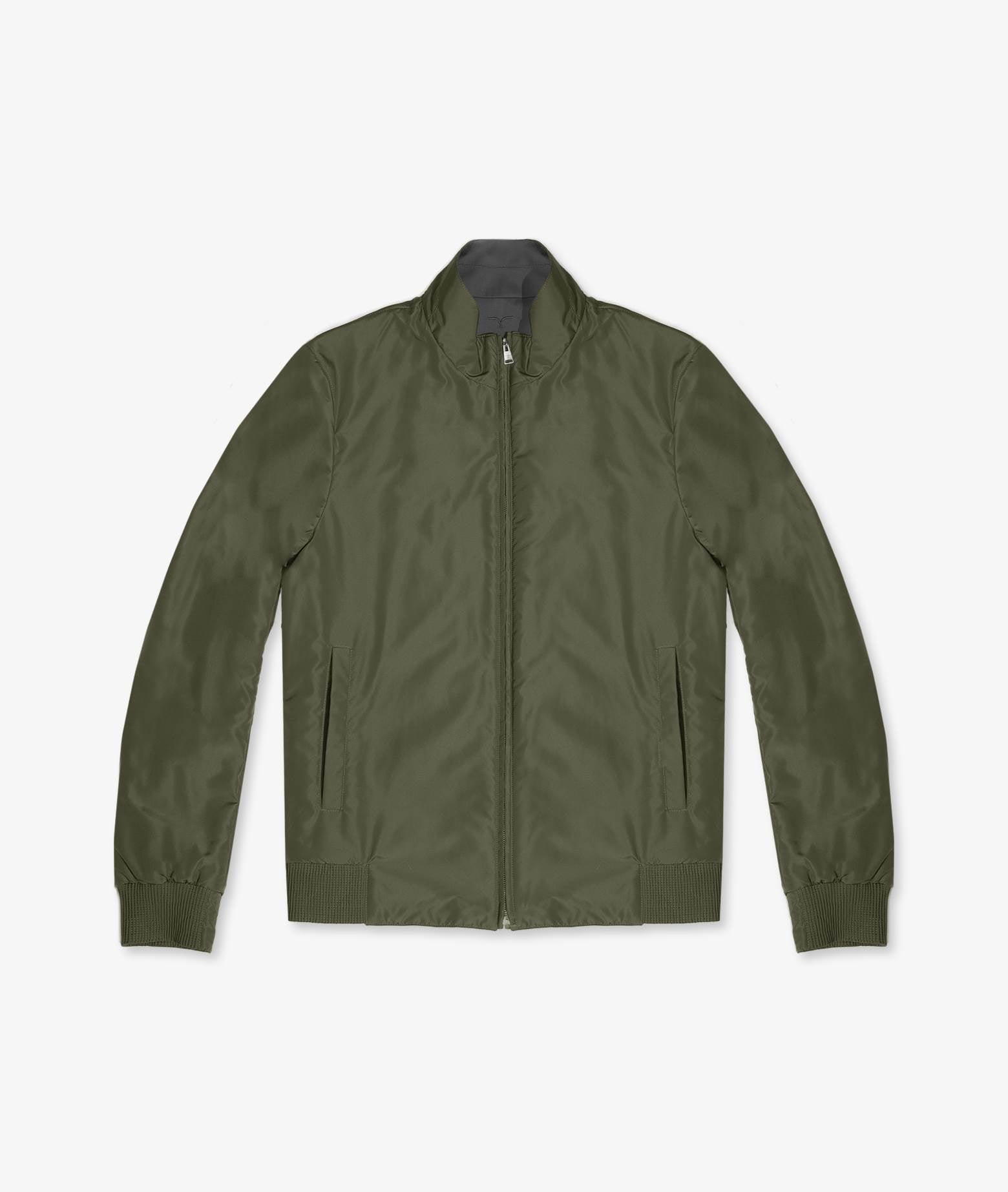 Reversible Wool Jacket Lightgray Sportswear (no Padding)
