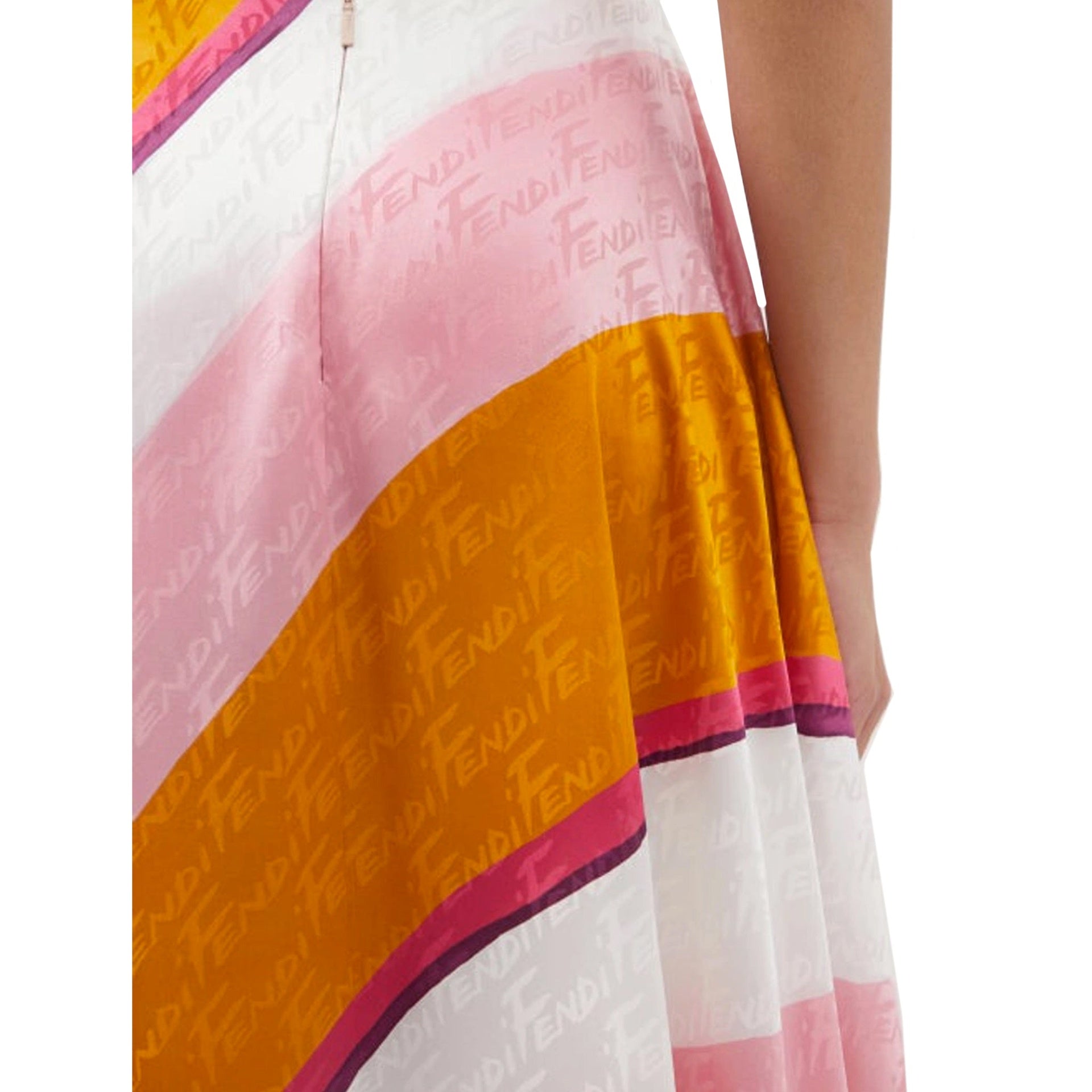 Ff Color-Block Draped Trousers Pink Silk