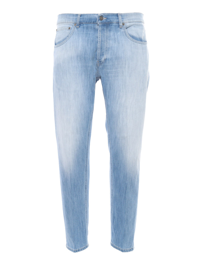 Washed light blue jeans Cotton Elastomultiester