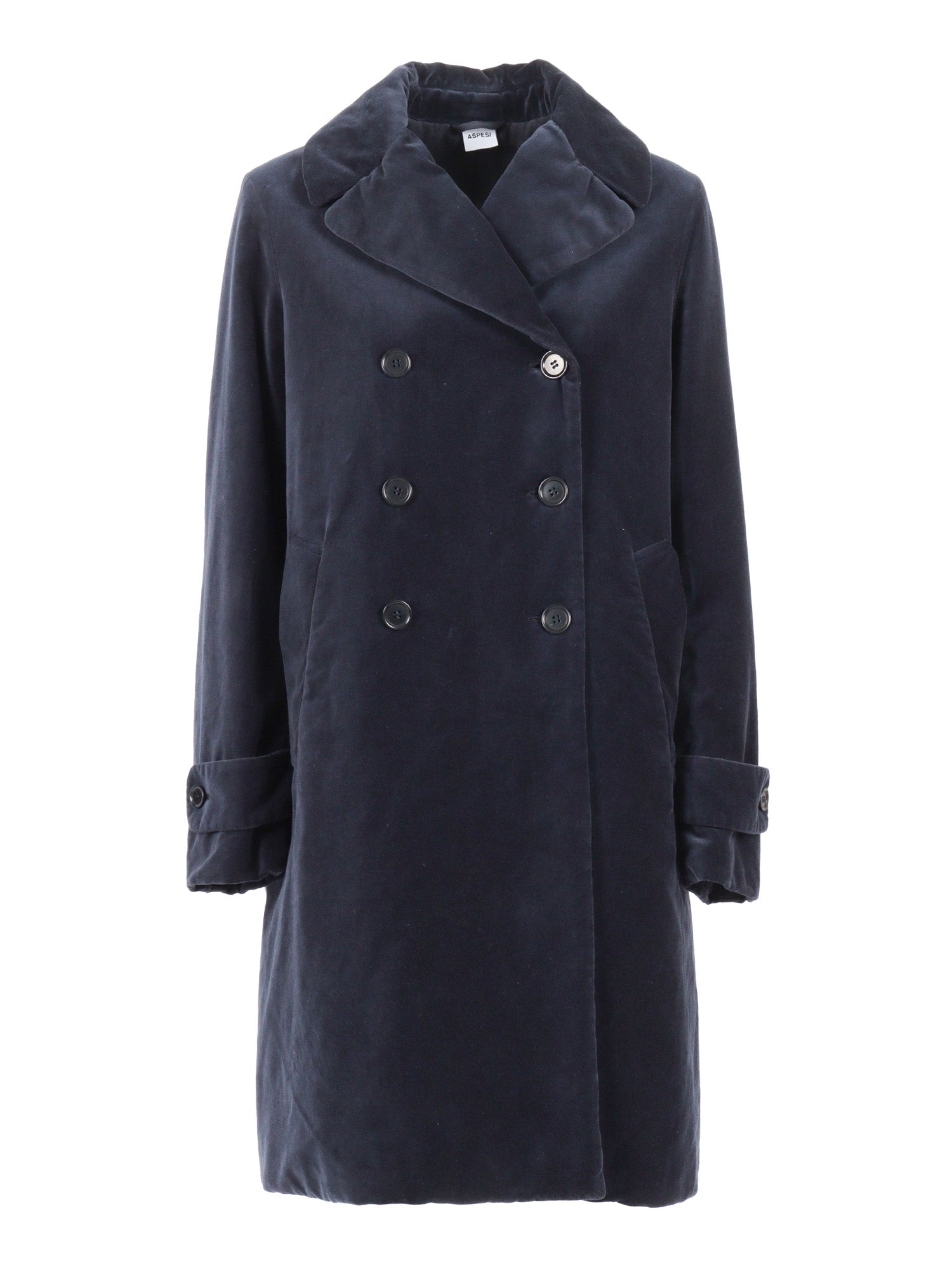 Woman Coat Blue Cotton