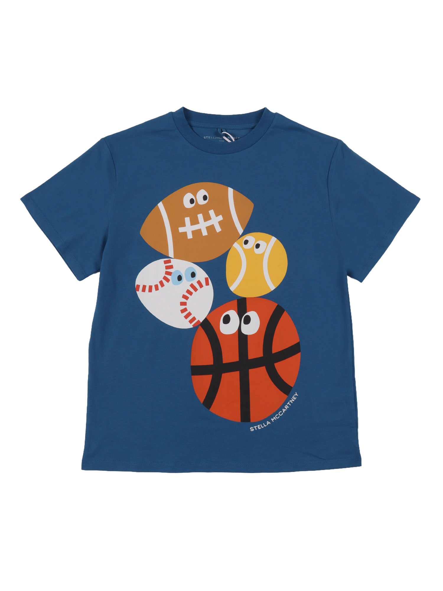 T-SHIRT-TOP Blue Cotton Elastane Short Sleeves T-shirt
