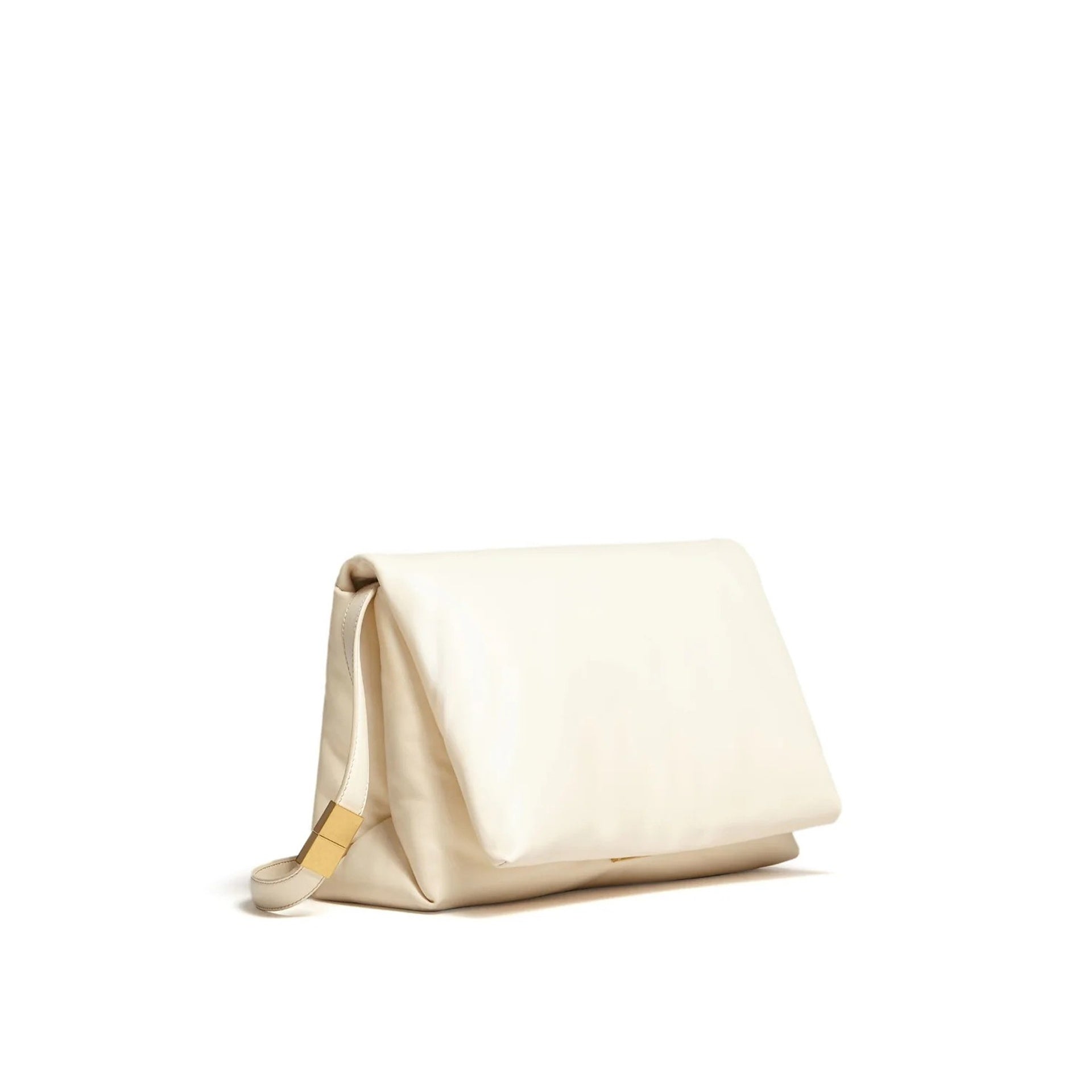 Padded Leather Bag White Calf