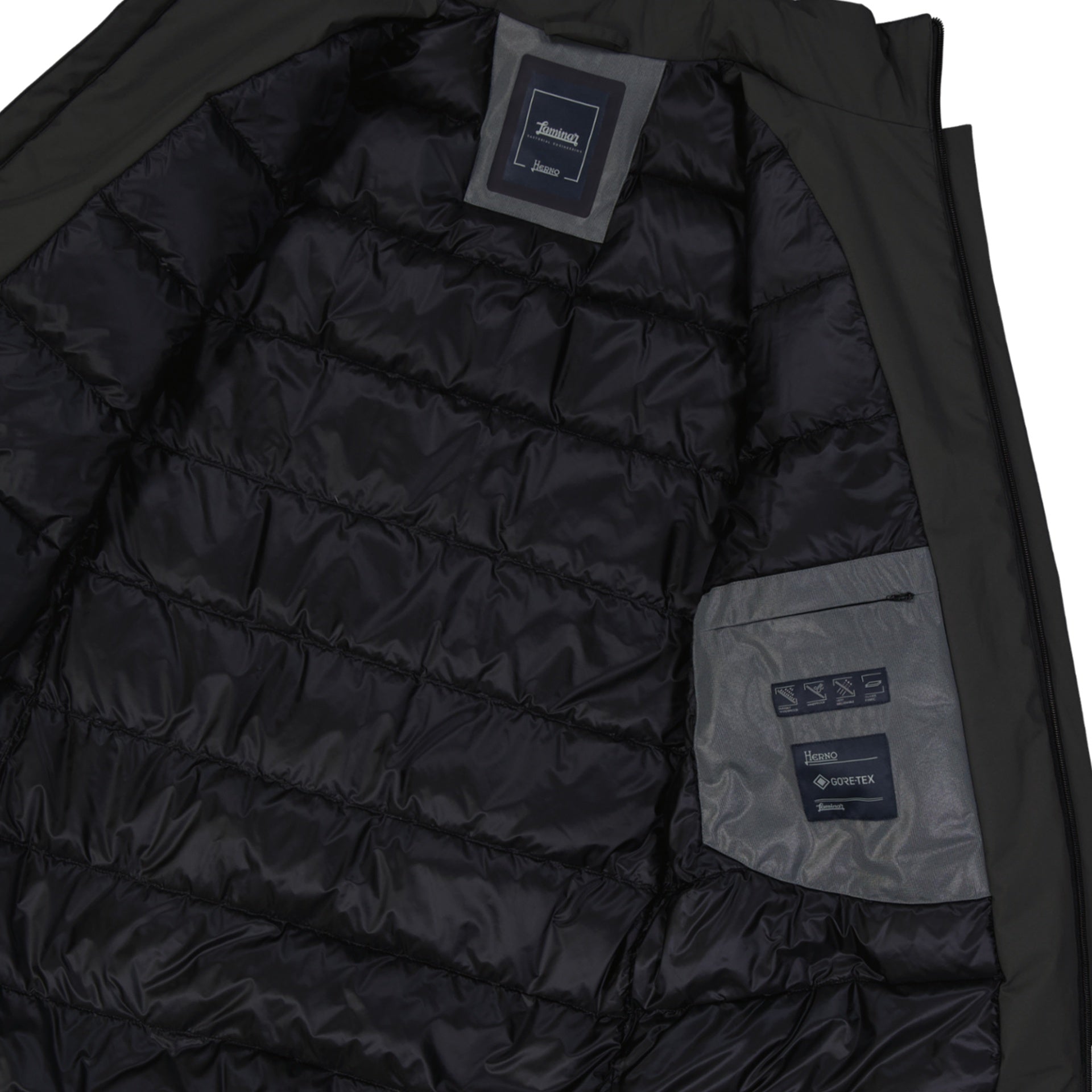 HERNO Laminar Goretex Coat Gray Polyester