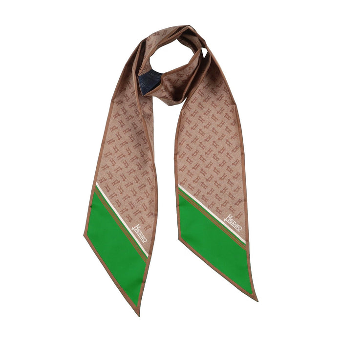 Herno Silk Scarf Brown