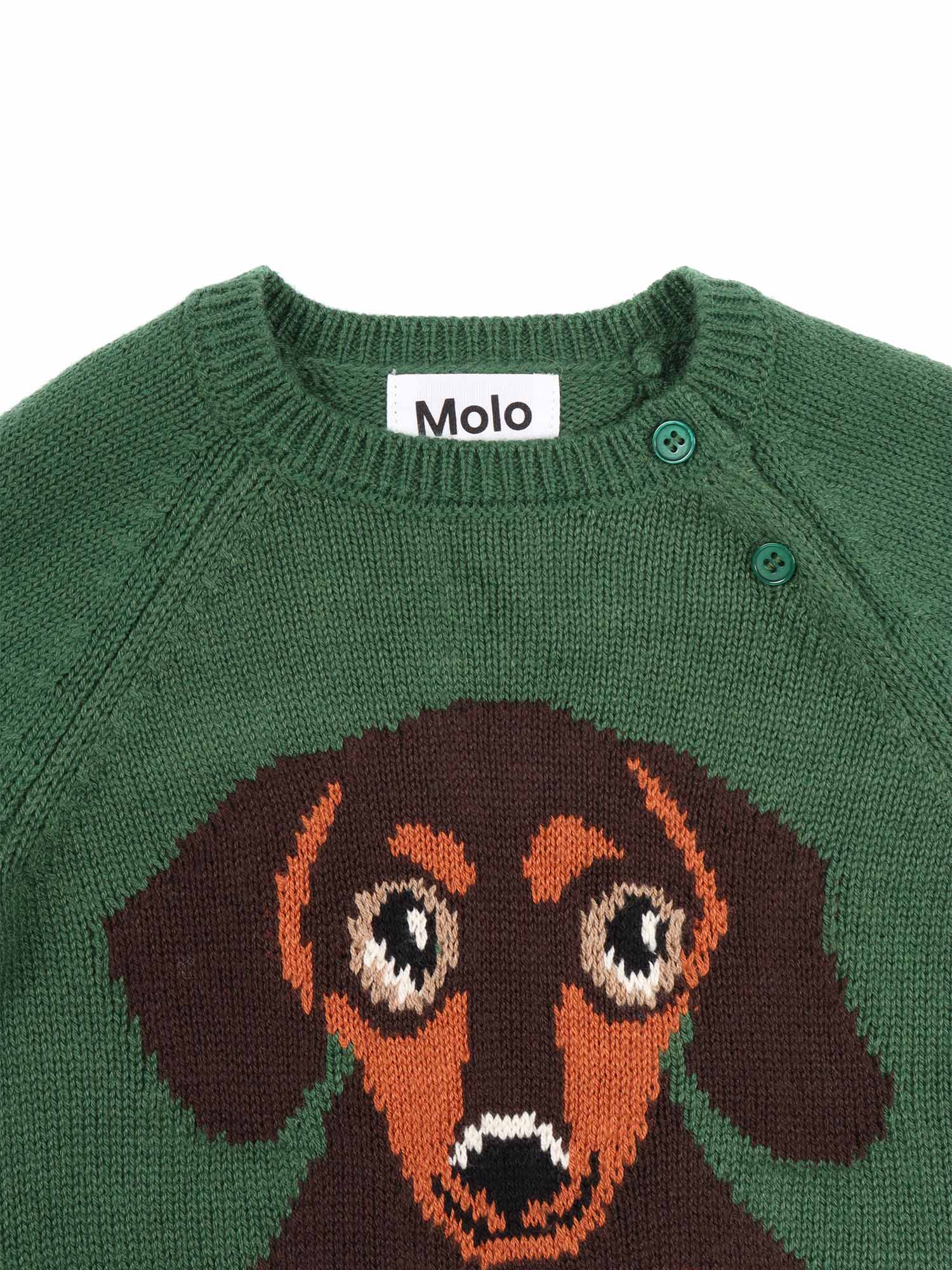 Bless Jumpers Green Cotton Wool Crewneck