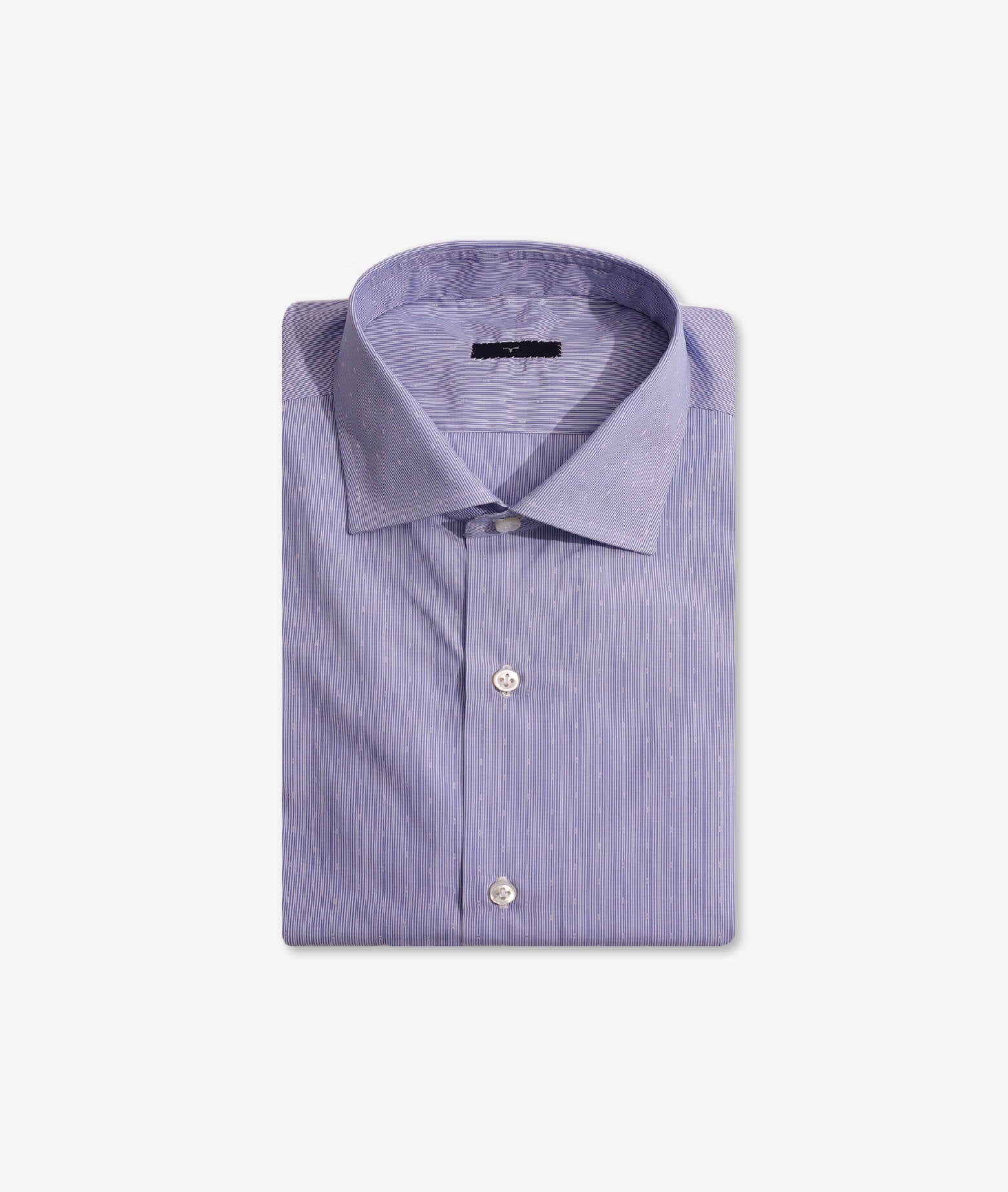 Tailored Cotton Shirt Chamberi Blue Hand Made