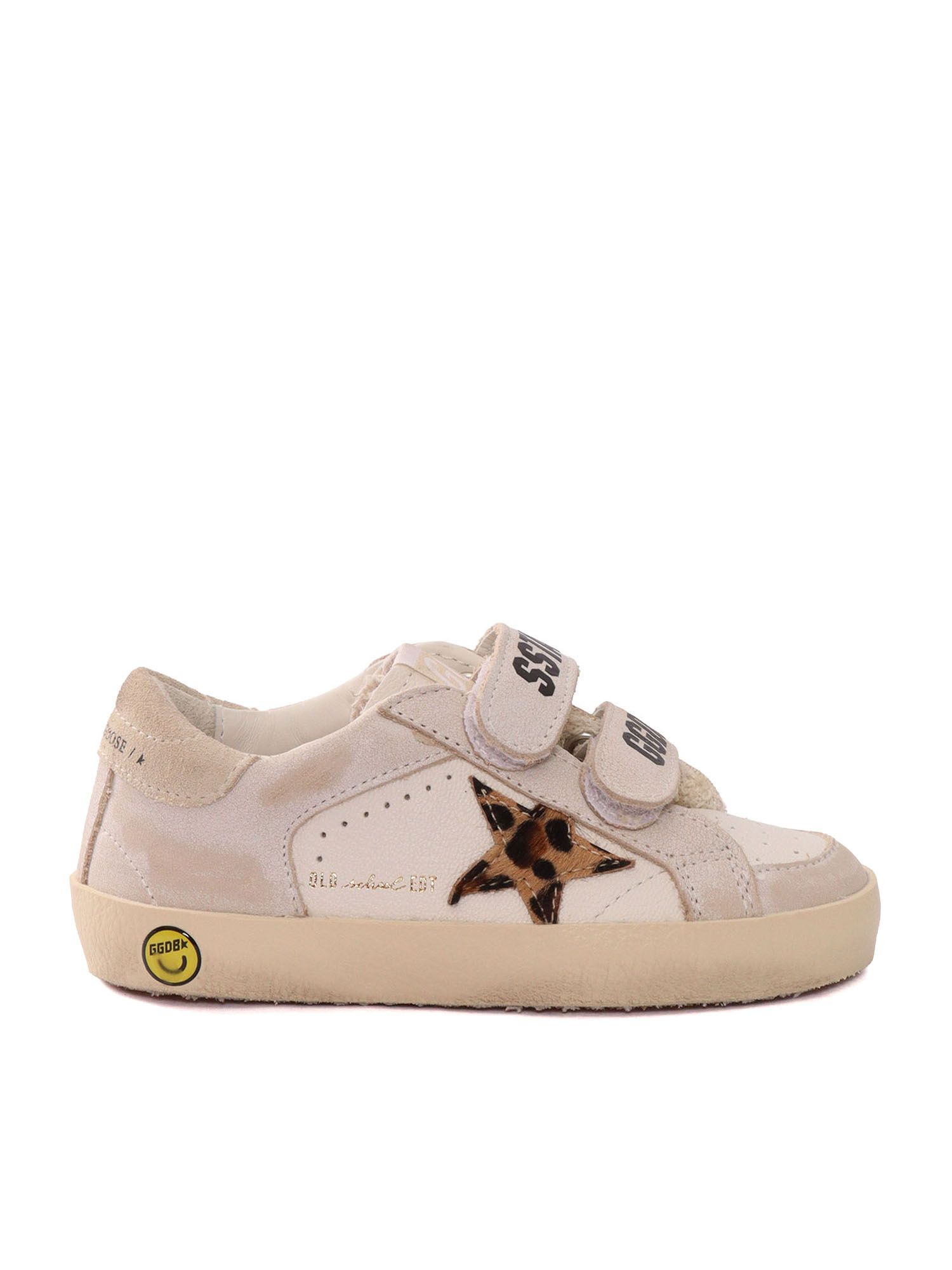 OLD SCHOOL NAPPA AND LEATHER UPPER HORSY STAR SUEDE HEEL White Kid Sneaker