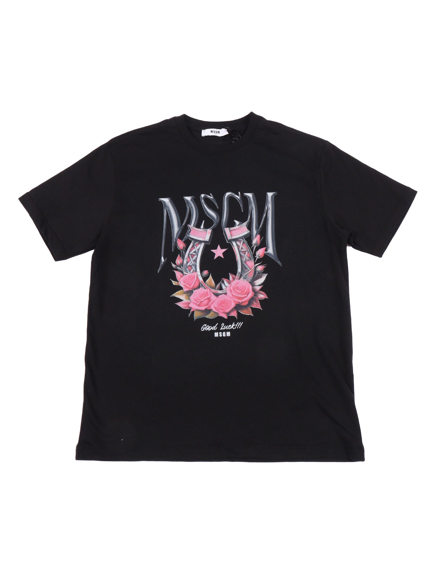 Jersey T-Shirt Girl Black Cotton Long Sleeves