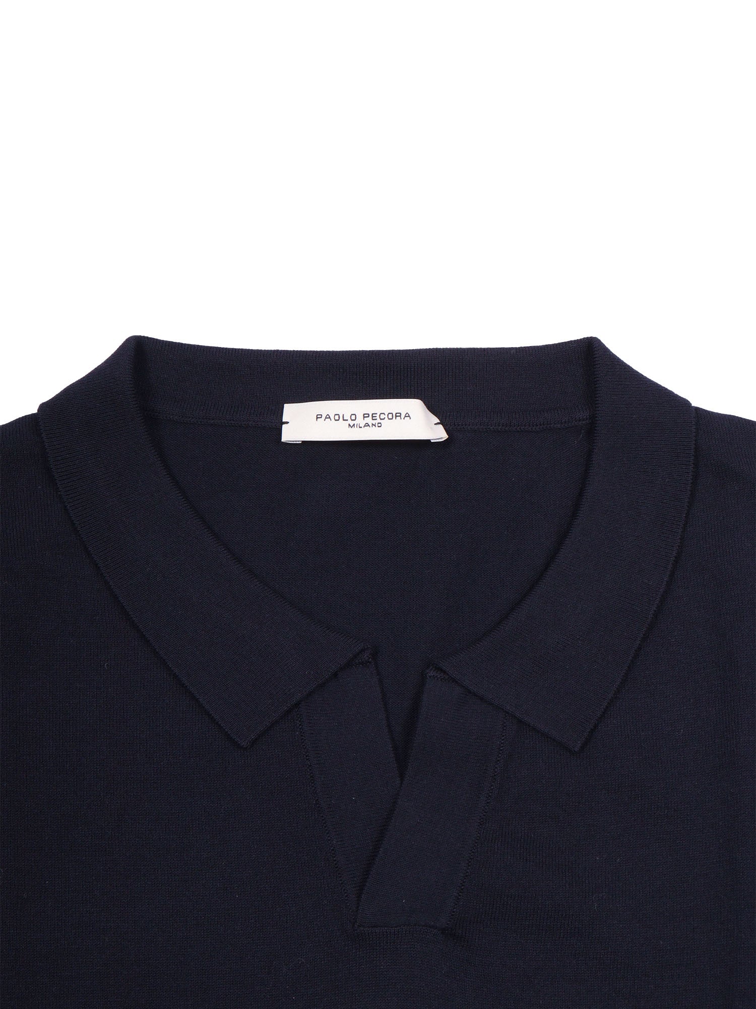 Short Sleeve Polo Blue Cotton Shirt