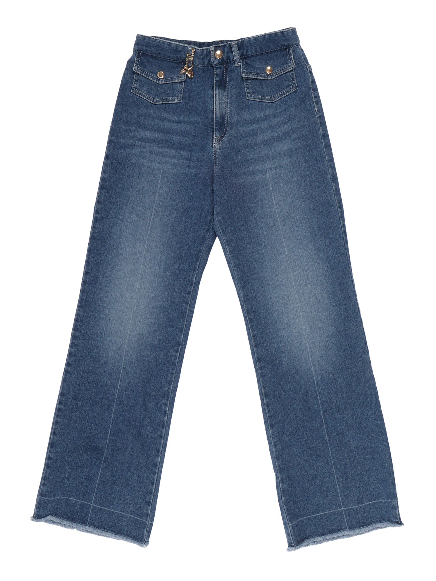 JEANS Blue Cotton Elastane