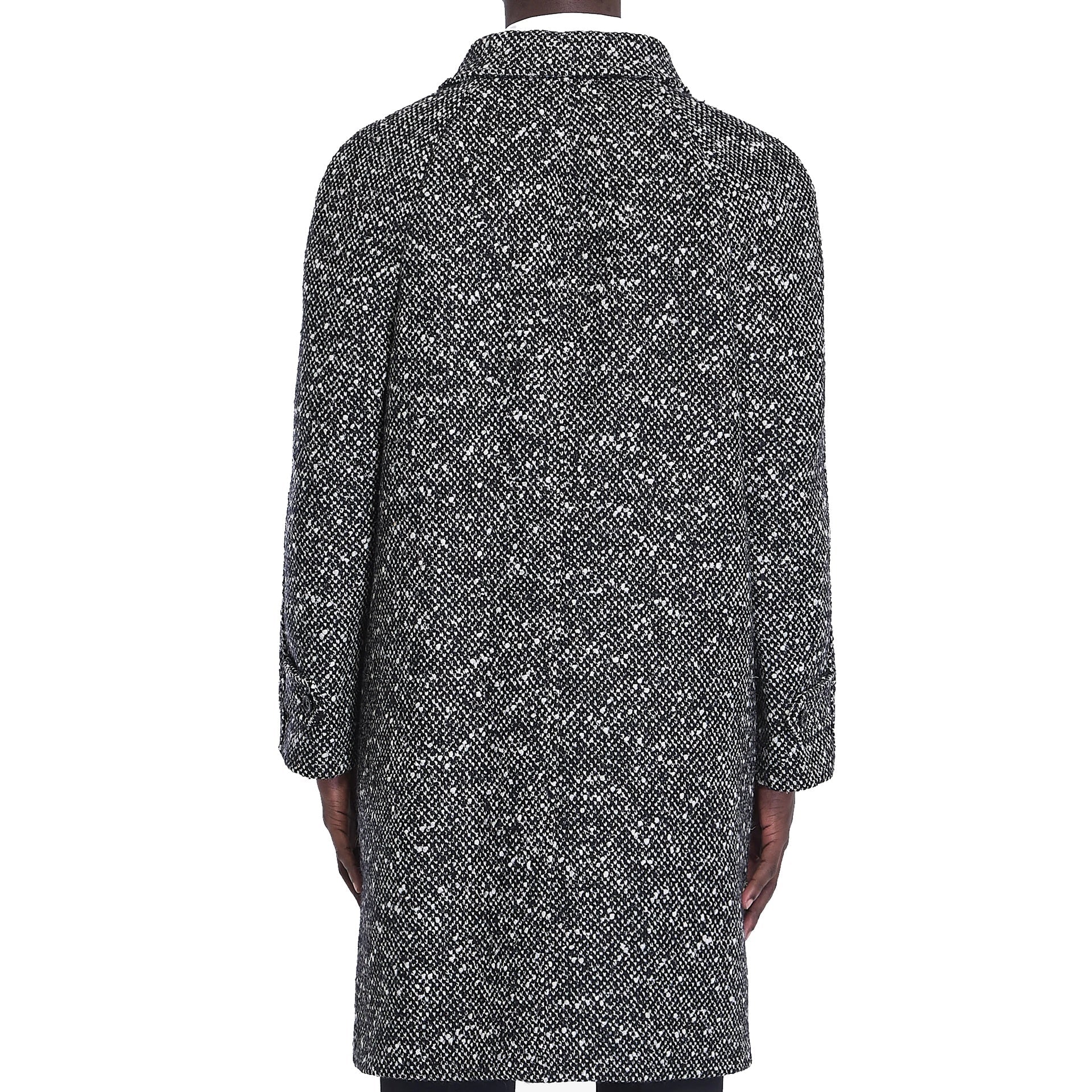 Céline Camden Wool Tweed Coat Gray Mohair Polyamide